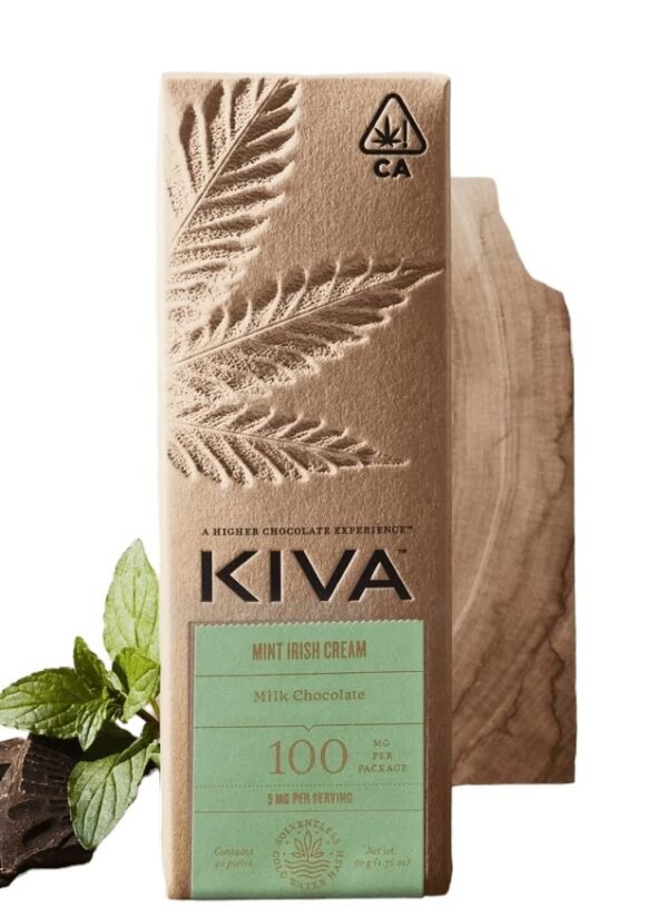KIVA Mint Irish Cream Milk Chocolate KIVA Mint Irish Cream Milk Chocolate