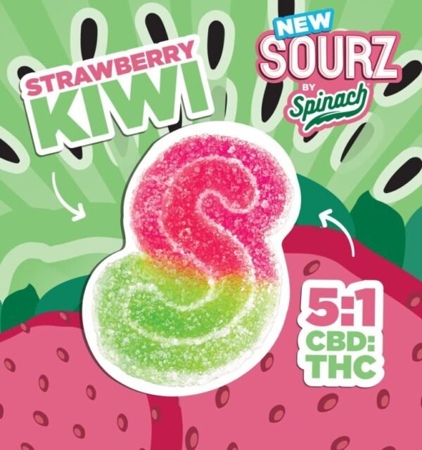 SOURZ STRAWBERRY KIWI 10MG GUMMIES