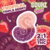 SOURZ TROPICAL TRIPLE BERRY 2:1THC 10MG GUMMIES