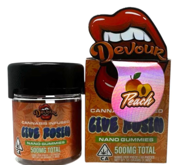 Devour Live Rosin Nano Gummies Peach