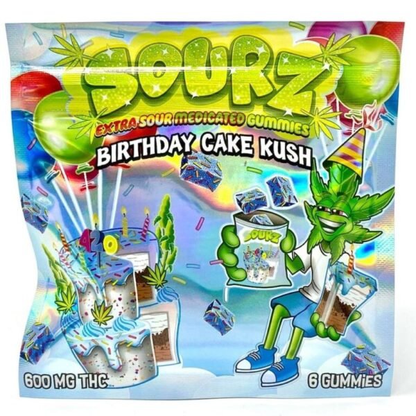 SOURZ BIRTHDAY CAKE KUSH 600MG GUMMIES
