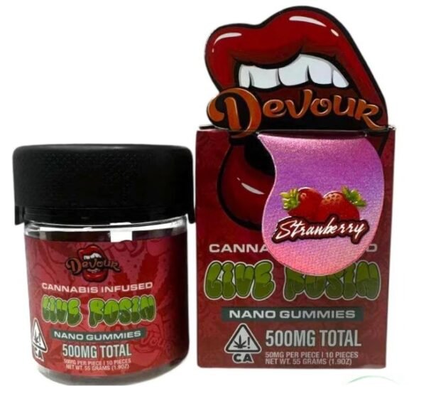 Devour Live Rosin Nano Gummies Strawberry